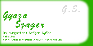 gyozo szager business card