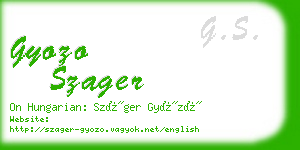 gyozo szager business card